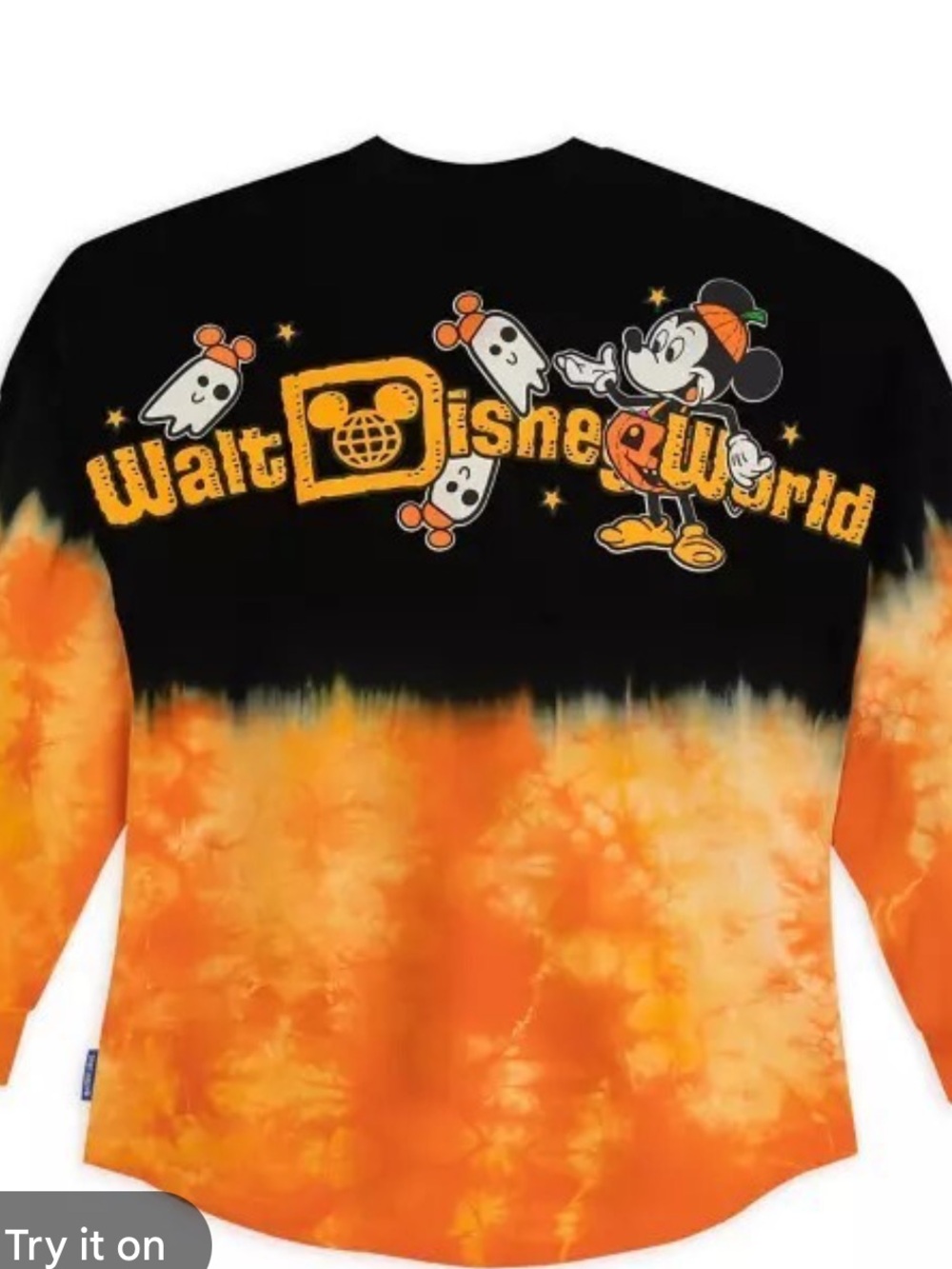Disney Halloween Mickey Tie-Dye Long Sleeve Shirt 11